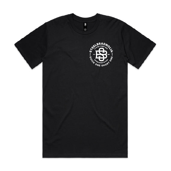 'Quick One, Short One' CLASSIC 220gsm Cotton STEELBRADNOLIA T-Shirt