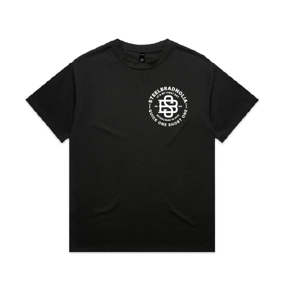 'Quick One, Short One' HEAVY 280gsm Cotton STEELBRADNOLIA Short Sleeve T-Shirt